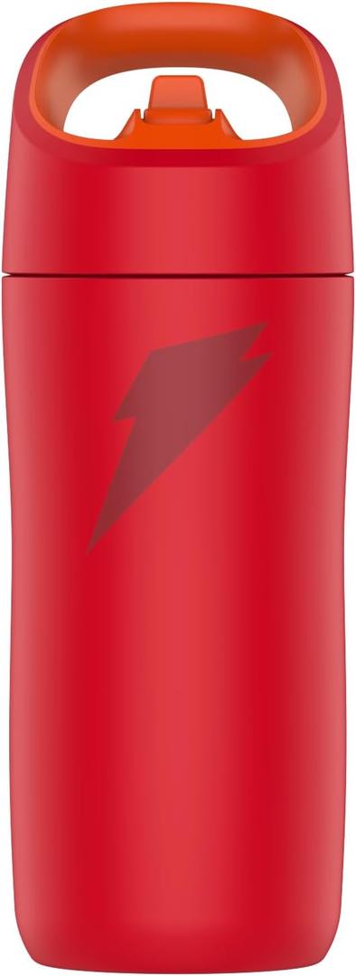 Gatorade Kids' Rookie Metal Water Bottle, 12oz, Stainless Steel Bottle, Double-Wall Insulation, Vacuum Insulated, Thermo Mug (Red)