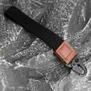 2 x Braided Wristlet Keychain Lanyard for Keys, Cool Stretchy Wrist Lanyard Strap Key Chain Holder for Women Men ID Badges, Wallet, Cell Phone, Camera (Black)