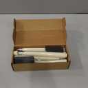 Flameless Taper Candles with Remote Control and Timer, Battery Operated LED Candlesticks with Flickering 3D Flame, 9.6×0.8 Inches Plastic Fake Candles for Christmas, Wedding and Home Decor (Ivory, 12)