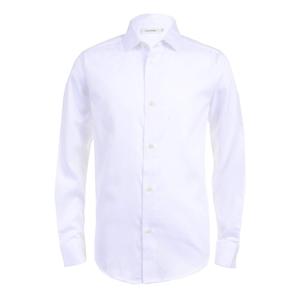 Calvin Klein boys Long Sleeve Sateen Dress Shirt, Button-down Style With Cuffs & Shirttail Hem Size 16