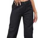 THWEI Cargo Pants for Women High Waisted Casual Pants Y2K Streetwear with 6 Pockets, L 