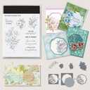 Set of 2, 2025 Stamps and Dies for Card Making, Creative Scrapbooking and Die Set for DIY Variety of Handmade and Holiday Album Scrapbook Birthday Cards (M1042)