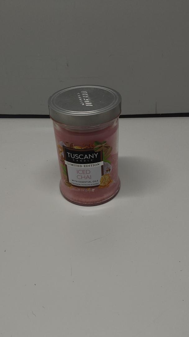 Tuscany Candle Limited Edition Scented Jar Candle - Iced Chai (18 oz)
