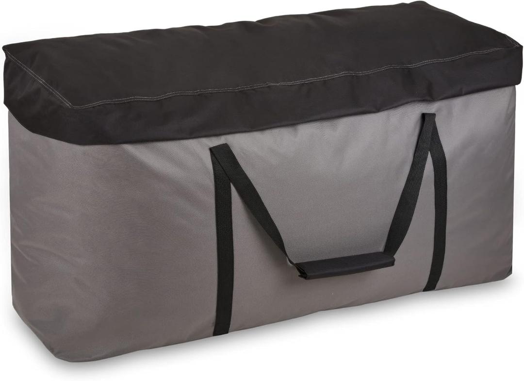Rachmi Cushion Storage Bag (152 Gal) 60 Inch with Zipper & Padded Handle, Outdoor Oversized Heavy Duty 600D Water-resistant Moving Bag, (60"Wx20"Dx29"H, Extra Large) (Gray / Black (1 Pack))