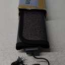 Heated Floor Mat Under Desk for Foot Warmer - Wider 110V Adjustable Temperature Electric Space Heaters Heating Pad - Carbon Crystal & Energy Saving Feet Warmers for Office, Home (Black Gray)