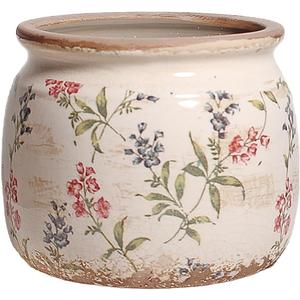 Flower Pots, Vintage Planters for Indoor Plants, 6.29'' Plant Pots with Drainage, Ceramic Pots for Plants, Vase & Planters, Indoor Planter for Home, Fall Decor, Purple Red