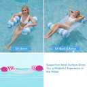 4 Pack Inflatable Pool Floats, OKSUWATER 4-in-1 Water Hammock, Pool Floats Adult Size for Swimming Pool Party Summer Lake Water Fun