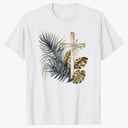 Palm Sunday Cross Christian Religious Art Palm Art T-Shirt Small