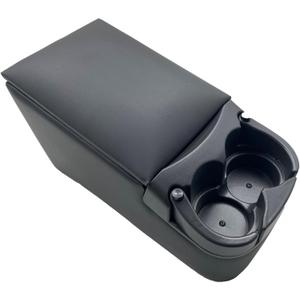 Universal Truck Bench Seat Console with Cup Holders, Grey