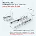 Tanamu Pull Out Trash Can Under CabinetUnder Sink Slide Out Garbage for KitchenRequires 13" W X 18" D Minimum CabinetsNot Included CanChrome Adjustable for 7-10 Gal Can
