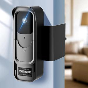 Blink Doorbell Mount, Anti-Theft Blink Video Doorbell No-Drill Mounting Bracket with Do Not Disturb Toggle Switch, Compatible with Blink Doorbell Camera (Black)