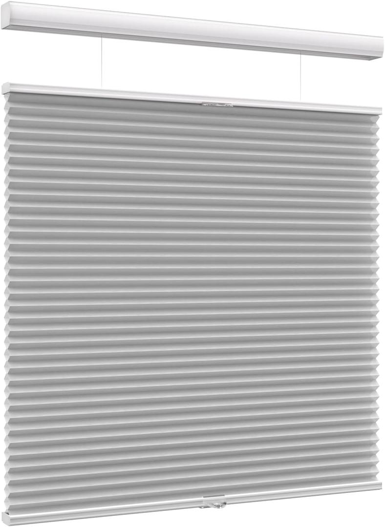 MYshade Top Down Bottom Up Shades Light Filtering Shade Cordless Blinds for Indoor Windows Honeycomb Cellular Sheer Window Blinds & Shades Easy to Install 24" W X 50" H (Grey)