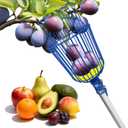 Fruit Picker Upgraded Round Claws Can Reduce Fruit Damage Lengths from 5 to 13 Feet Fruit Picker Pole with Basket Adjustable Suitable for Cherry Lemon Pear Mango Trees and More (95inch)