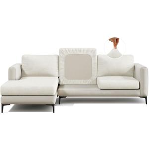 Nolan Interior Miracle Sofa Cover - Medium, Vanilla - Plush Seat Cushion Cover with Ultra-Soft, Stretchy, Thick Fabric - Pet Proof, Stain Safe, Easy Fit, Easy Wash