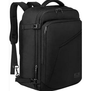 MATEIN Mens Travel Backpack, 27L Lightweight Carry on Backpack for Women, Expandable Business Backpacks, Waterproof Hiking Daypack for Outdoor Sports Rucksack Casual Daypack, Travel Essential, Black