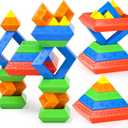 TEMI Building Block Toys for Ages 3-5 Year Old Girl Birthday Gifts-Learning Educational Stacking Blocks for Toddlers, Preschoolers, Boy, Adults