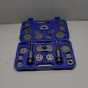 Orion Motor Tech 24pc Brake Caliper Compression Tool Set, Heavy Duty Brake Piston Compressor Tool and Wind Back Tool Kit for Brake Pad Replacement, Universal Disc Brake Caliper Tool Set with Blue Case