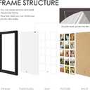 DUENPY 14x32 Picture Frame 4x6 Collage Picture Frame Displays Fifteen 4x6 inch Photos Collage Wall Decor Wall Hanging Black