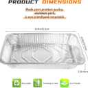 21"x13" Large Full Size Aluminum Pans With Lids （15 Pack）, 21x13x3.2