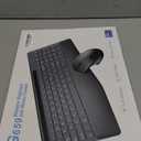 Wireless Keyboard and Mouse Combo, Ergonomic Keyboard with Wrist Rest, Phone Holder, Sleep Mode, 2.4G Lag-Free Rechargeable Silent Cordless Keyboard Mouse Set for Windows, Mac, Laptop, PC (Rose Gold)