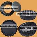 DATANYA 12Packs Mini Tart Pans 4 Inch Tart Pan Removable Bottom Round Nonstick Quiche Pan, Heavy Duty Fluted Side for Pies, Mousse Cakes, Dessert Baking