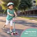 Dribbl 3-Wheel Kids Scooter - Lean-to-Steer Technology, Adjustable Height Handlebar, Wide Anti-Slip Deck, Scooter for Boys & Girls Ages 3+, Child Safety Approved, Support Riders Up to 165 lbs, Candy