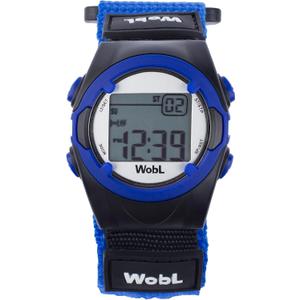 WobL Vibrating 8-Alarm & Repeating Countdown Timer Watch for Kids & Adults, Medication/Sports/Meetings/Potty Reminders, Blue