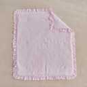 Ruffled Toddler Blanket Ruffle Comforter for Baby Toddler Girls, Soft Cozy Cute Quilted Blanket Breathable Microfiber Comfortable Down Alternative Small Size Quilt with Ruffle - 39"x 47" Pink