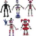 Toysvill Inspired by FNAF Sister Location Action Figures Toys (Set of 5 pcs), More Than 5 inches [Funtime Freddy Bear, Circus Baby, Ennard, Ballora, Funtime Foxy], Fun Action Simulator