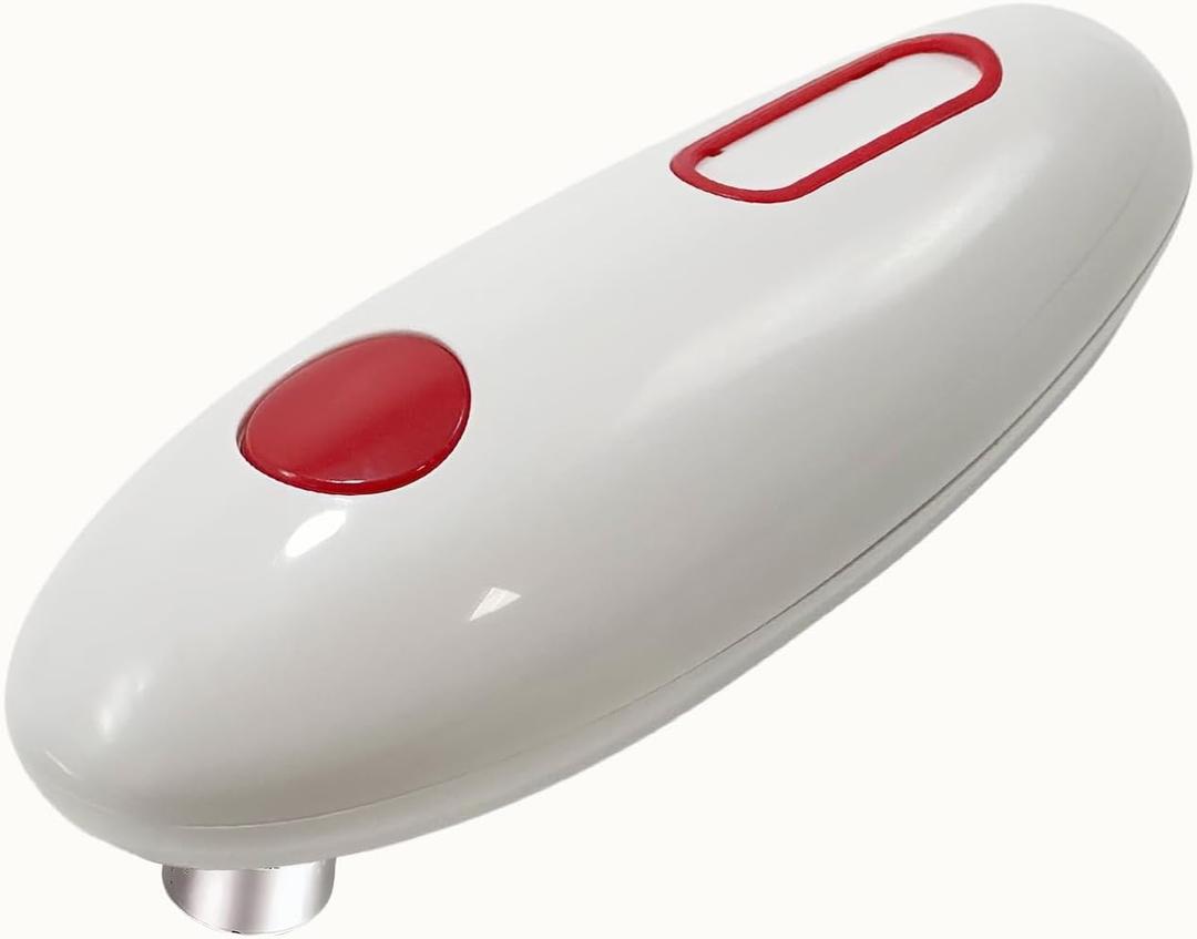 Cooks Professional Electric Can Opener - Redefine Cooking Ease for Seniors & Arthritic Patients with Innovative Hands-Free Operation and One Touch DesignFor Standard Round Cans Only (White)