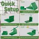 Foldable Metal Sit and Reach Box with Height Adjustable Scale, Green | Portable & Lightweight, Easy Carry, Quick Test for All Age, with Suction Cup Feet, Inch/Centimeter Dual Scale