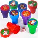 ArtCreativity Christmas Stampers for Kids, Pack of 24 Assorted Pre-Inked Holiday Stampers, Best for Christmas Party Favor Supplies, Goodie Bag Fillers, Stocking Stuffers, for Boys and Girls