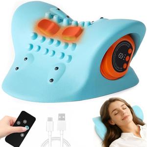3-in-1 Neck Massager,Neck Massager Pillow with Heat,Pulse,Vibration,3 Modes Neck and Shoulder Massager for Relief Deep Tissue Relaxation,Shoulder,Back Comfort