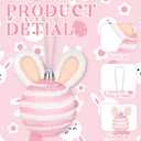 12 Pcs Easter Bunny Hanging Ornaments Cute Yarn Bunny Pendants Easter Rabbit Tree Decorations for Spring Party Home Decor Supplies