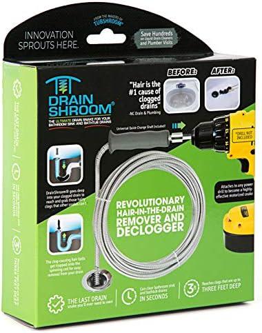 Amazon.com: DrainShroom DSSNK070 Revolutionary Tub and Sink Snake Auger Clog Remover for Bathroom Drains, 42 Inch, Stainless : Tools & Home Improvement