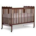 Dream On Me Carson Classic 3-in-1 Convertible Full-Size Baby Crib in Walnut, GreenGuard Gold & BSA, 4 Mattress Heights, Converts to Day & Toddler Bed, Locking Wheels, Classic Nursery Design