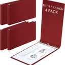 4 Pcs 3 Ring 11 X 17 Inch View Binders 1.5 Inch Rings, Red