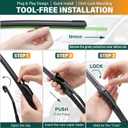 Windshield Wiper Blades Replacement for Mazda CX3 CX-3 2016 2017 2018 2019 2020 2021,Original Equipment Replacement Front Rear Wiper Blade Set - 22" 19" 10" (Set of 3)