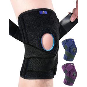 ABYON Knee Brace for Men and Women for Meniscus Tear, ACL, Arthritis. Knee Support with Dual Side Stabilizers & Crossed Compression Straps Maximum Support for Pain Relief and Fast Recovery - Plus Size - Please Check Sizing Video Before Buying