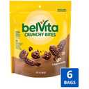 belVita Bite Size Snacks, Chocolate Crunchy Bites, 6-5 oz Bags, BBD 08/14/2026