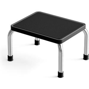 Step Stool, Heavy-Duty Steel Legs, 350 lb Capacity, Comfortable Non-Slip Rubber seat Cushion, Non-Slip Rubber feetAnti-Skid Bathroom Stool for Children, Elderly, Kitchen, Home Use