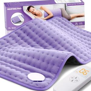 Heating Pad for Back Pain Cramps Relief - Electric Heating Pad for Neck/Shoulder/Muscle Pain - 6 Heat Settings, Auto Off, Moist Heat Options, Machine Washable, Mothers Day Gifts for Mom, Women - XL (12"x24")