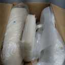 Ergonomic Office Chair with Footrest,Ultra Thick Reclining Desk Chair with Adjustable 2D Lumbar Support and Headrest,Spring Cushion,High Back Premium Mesh Computer Chair,Cream