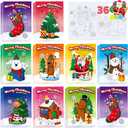 JOYIN 36 Pcs Christmas Coloring Books Bulk for Kids, Mini Coloring Booklets in 9 Covers with 10 Characters for Christmas Party Favor Supplies, Stockings Gifts Goodie Bags Stuffer Filler