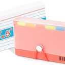 H4D 3x5 Index Card Case with 100 Heavyweight Ruled Index Cards and Dividers, Red