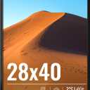 LaVie Home 28x40 Picture Frame for Wall Display, 28x40 Black Picture Frame with HD Plexiglass, 28 x 40 Poster Frame 1 Pack, Display Frame for Vertical or Horizontal, Classic Collection