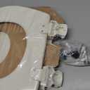 Bemis 500EC Durable Wood Toilet Seat with Easy Clean Hinges, Made in USA, Round, Biscuit