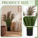 Jexine 2 Pcs Pampas Grass Potted Plants 3 ft Tall Artificial Grass Potted Artificial Greenery Floor Plants Tall in Pot for Housewarming Gift House Garden Bathroom Lobby Outdoor Decoration (Greeny)