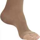 Ames Walker AW Style 48 Sheer Support 20-30 mmHg Firm Compression Open Toe Thigh High Stockings w/Top Band