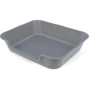 1 Pack of Extra Large Cat Litter Box (ABS Material), Low Entry Senior Litter Pen for Geriatric Kitty Big Cats, Jumbo Pet Safe Litter Boxes Tray for Indoor Pets Potty (Gray, 24" L x 20" W)